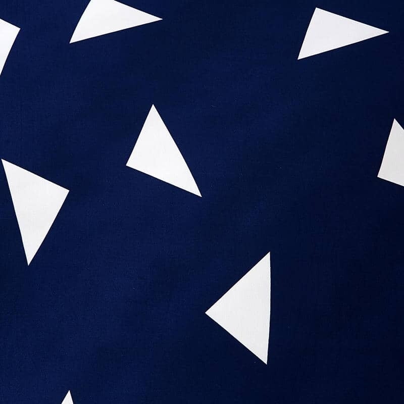 Funda sillón 2 cuerpos estampada Triángulos Azul
