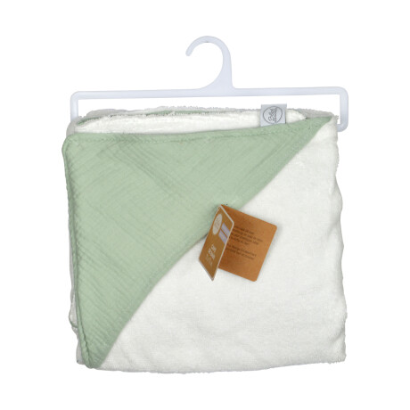 CAPA DE BAÑO ALGODON VERDE BEBÉ DOUCEUR VERDE AGUA
