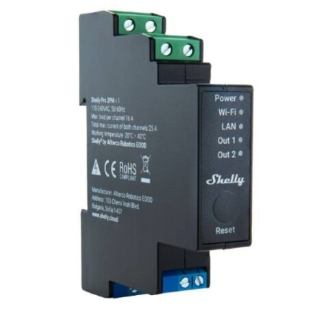 Rele Shelly Pro 2PM Wi-fi Din Dual 001