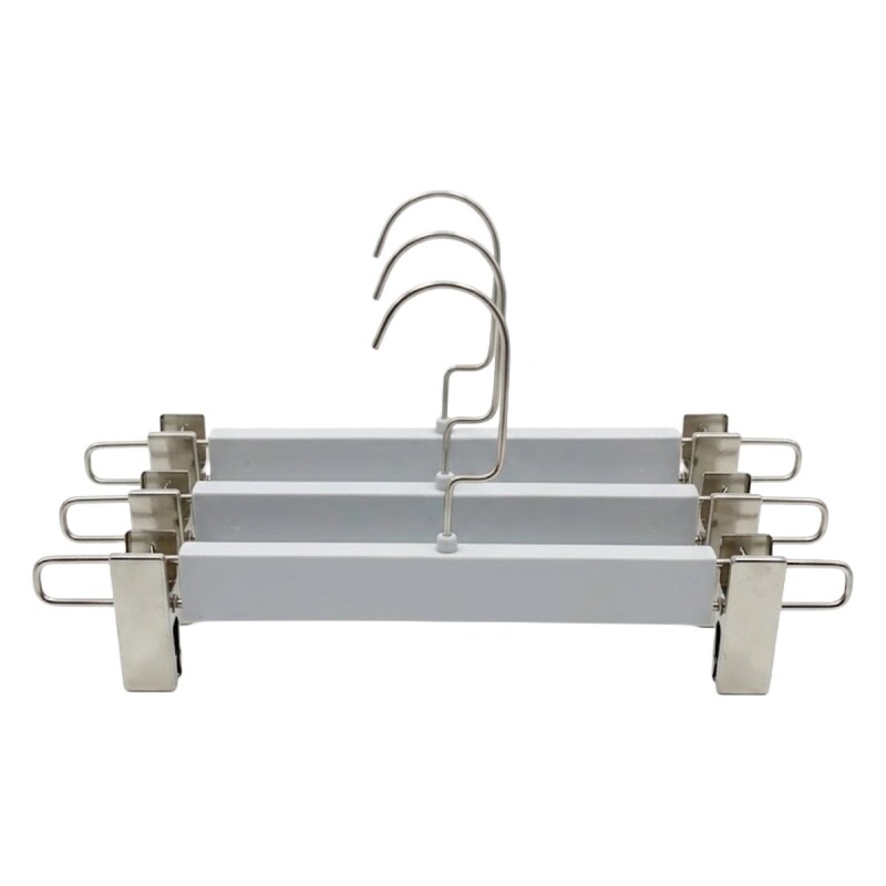 PERCHA GRIS C/GANCHO 32X12.5CM 3PZAS Unica