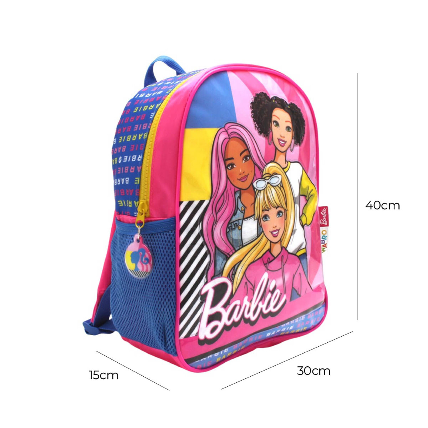 Mochila Barbie Grande 15' P/ Niña Reforzada Diseños Rosa — El