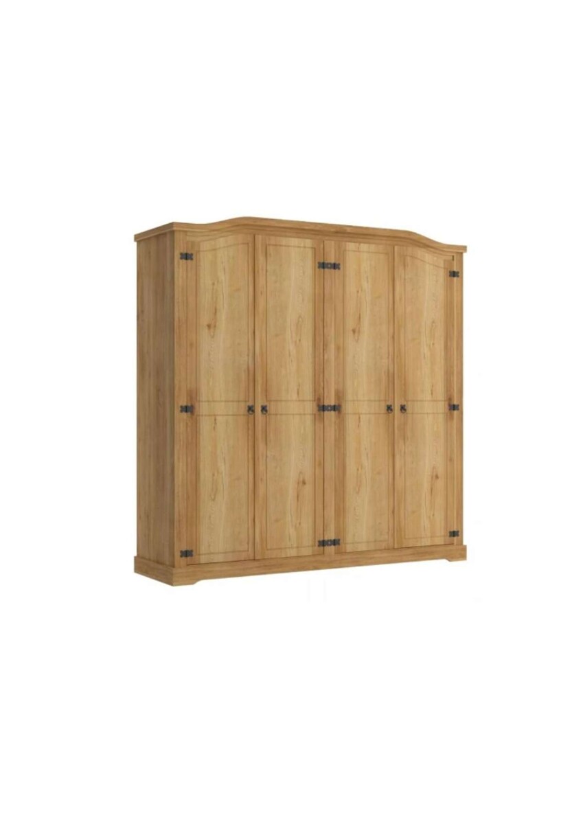 Ropero Curvo 4 Puertas Linea Mexicana - Natural 