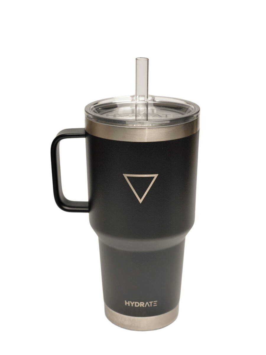 VASO HYDRATE CON PICO Y AGARRE 887ML - NEGRO 