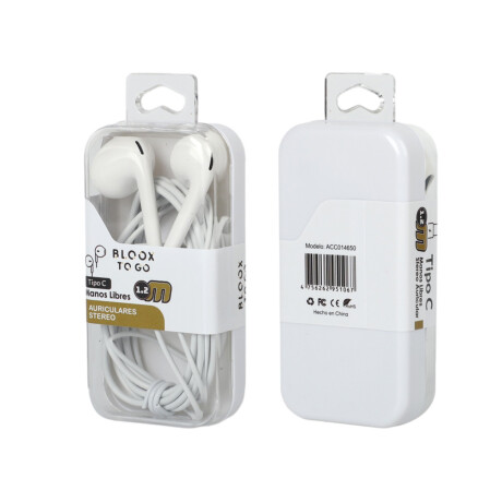 Auricular Manos Libres Bloox To Go Cableado Usb-c Auricular Manos Libres Bloox To Go Cableado Usb-c