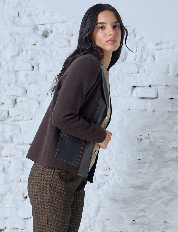 Chaqueta Ecocuero MARRON