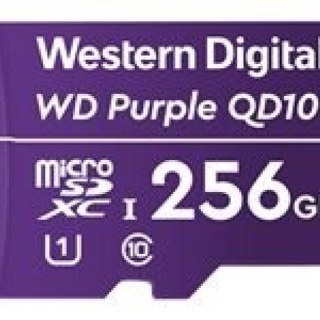WD Purple SC QD101 WDD256G1P0C - Tarjeta de memoria flash - 256 GB - UHS-I U1 / Class10 - microSDXC UHS-I - púrpura WD Purple SC QD101 WDD256G1P0C - Tarjeta de memoria flash - 256 GB - UHS-I U1 / Class10 - microSDXC UHS-I - púrpura