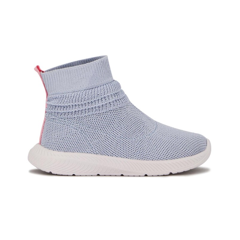 Molekinha Calzado Deportivo Mid Casual Tejida Suela De Goma Azul Jean-plata