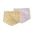 Set x2 babero bandana Wildflowers & Dots