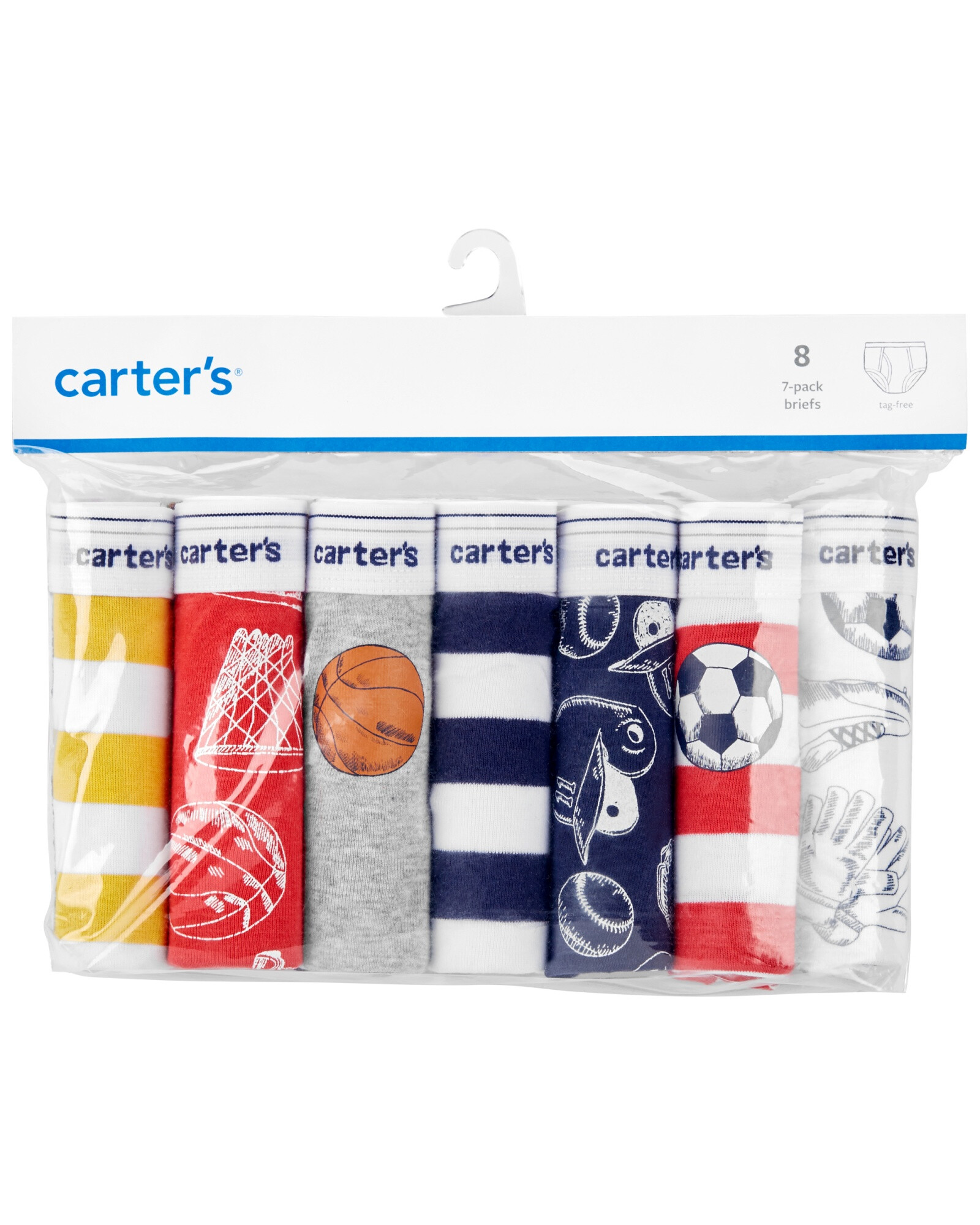 Pack siete calzoncillos slip de algodón, estampados Pack siete calzoncillos slip de algodón, estampados