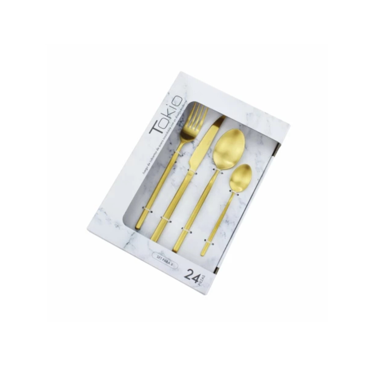 Set de Cubiertos Tokio Acero Inoxidable 24 Piezas - Gold 