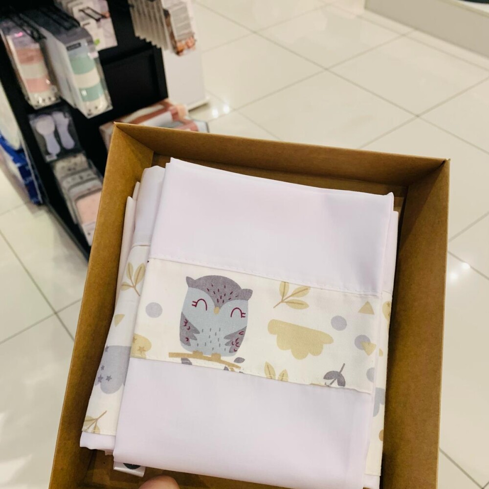 Sabanas minicuna colecho Little Ones buho beige