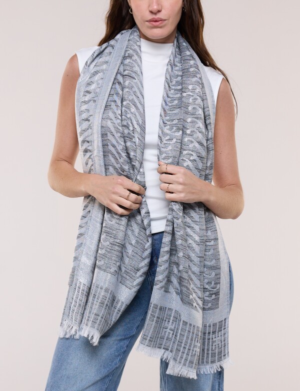 Pashmina Noche PLATEADO