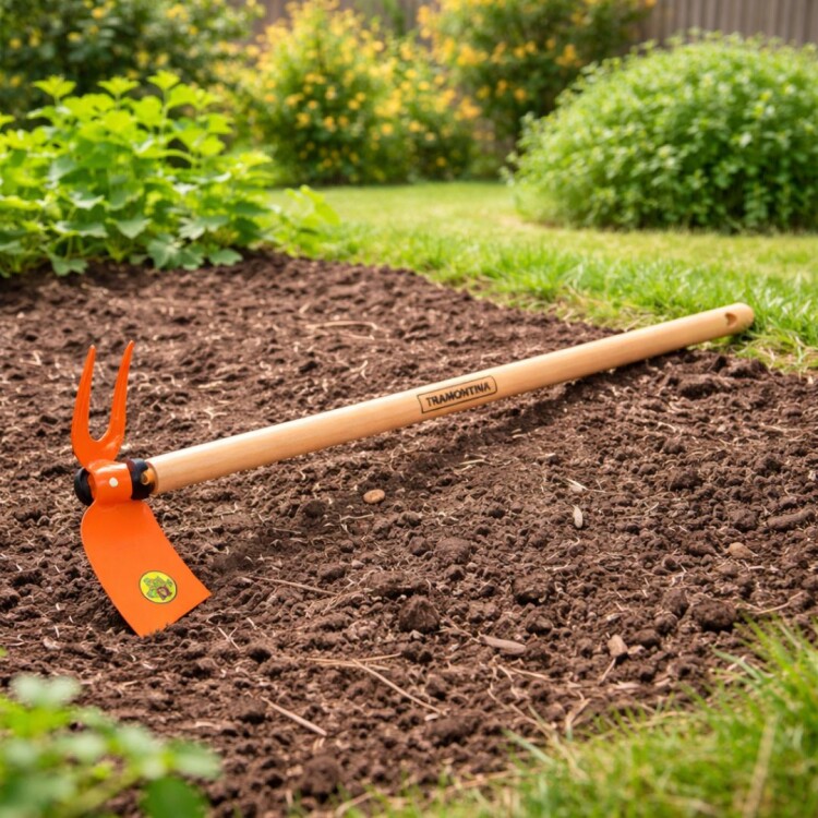 ESCARDILLO CON MANGO TRAMONTINA 60CM NARANJA