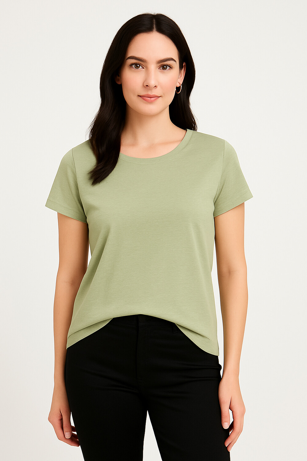 Remera Cordata Verde Grisaceo