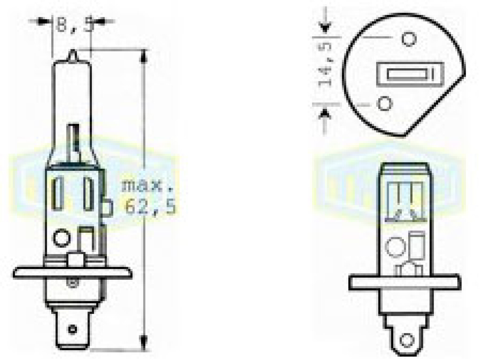 LAMPARA - HALOGENA 24V 70W H1 =466HW TRIFA 