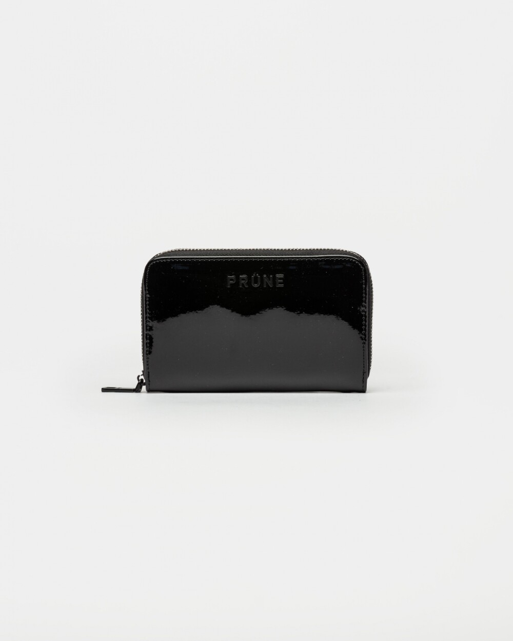 Billetera New Glam En Efecto Cuero Charol Negro