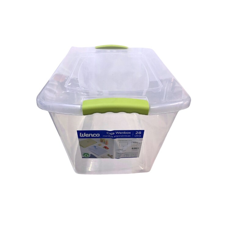 CAJA ORGANIZADORA 28 LTS TRANSPARENTE WENBOX CAJA ORGANIZADORA 28 LTS TRANSPARENTE WENBOX