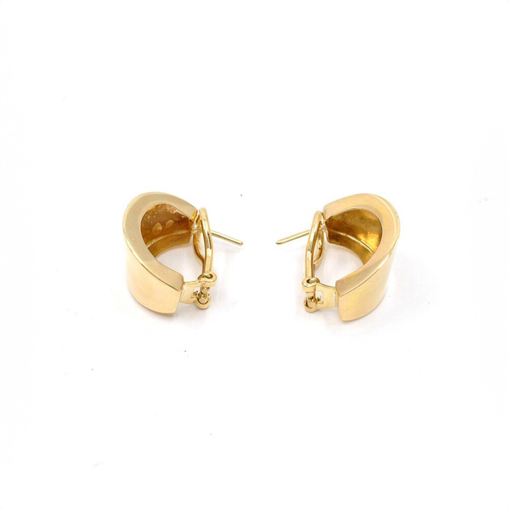Caravanas Lisas En Oro 18K Amarillo. Caravanas Lisas En Oro 18K Amarillo.