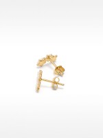 Pendientes Con Circonitas - Plata De Ley 925 dorado