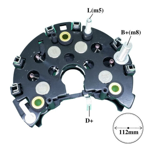 PLACA RECTIFICADORA - VW SAVEIRO-GOLF-PEUG.306-405=IK.3560 112MM BOSCH - PLACA RECTIFICADORA - VW SAVEIRO-GOLF-PEUG.306-405=IK.3560 112MM BOSCH -