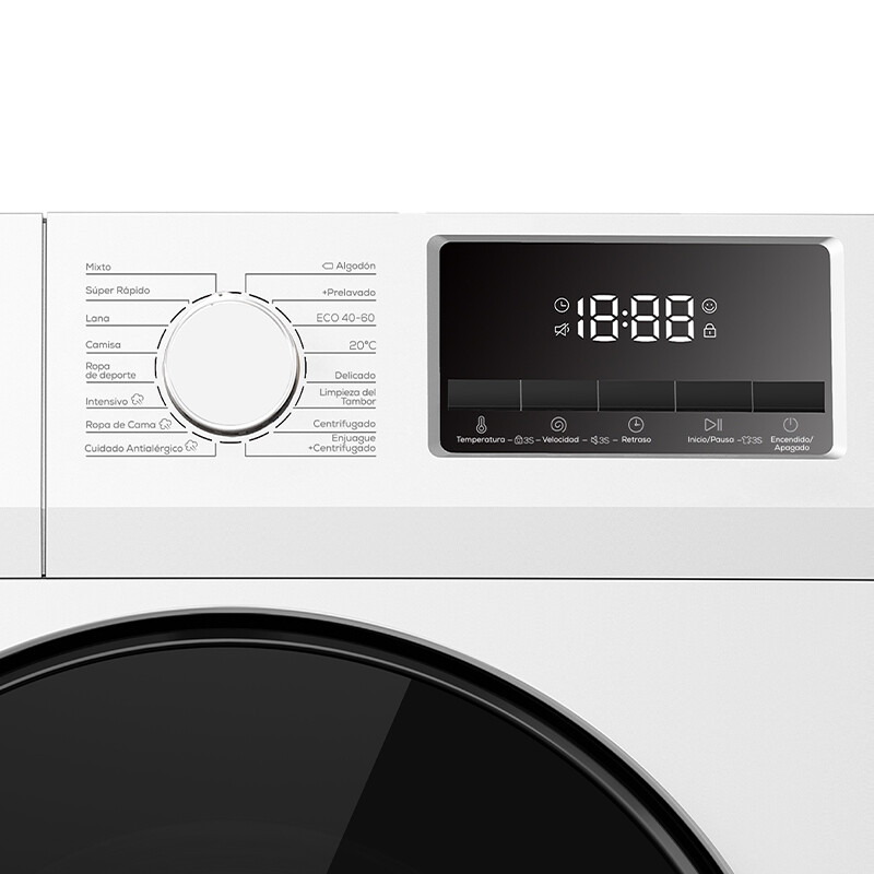 Lavarropas Automático Carga Frontal AIWA 8KG Inverter Blanco
