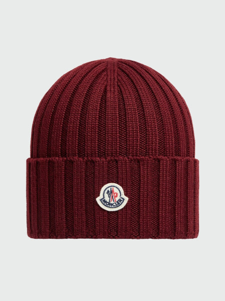 MONCLER - GORRO DE LANA Rojo