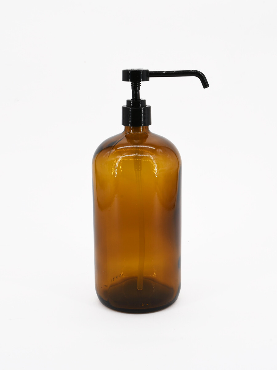 DISPENSADOR DE JABON VIDRIO 1000ML - AMBAR 