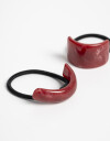 Gomitas Elásticas Sets Glossy Set X2 Pony Cuff De Acrilico Glossy. - Rojo Burdeaux