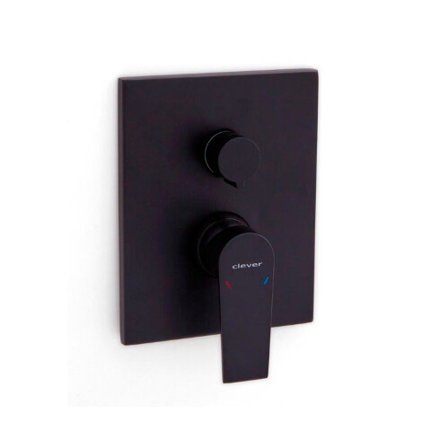 Griferia De Ducha Embutir Linea Agora Xtreme Clever Negro Mate - No Incl Base 000