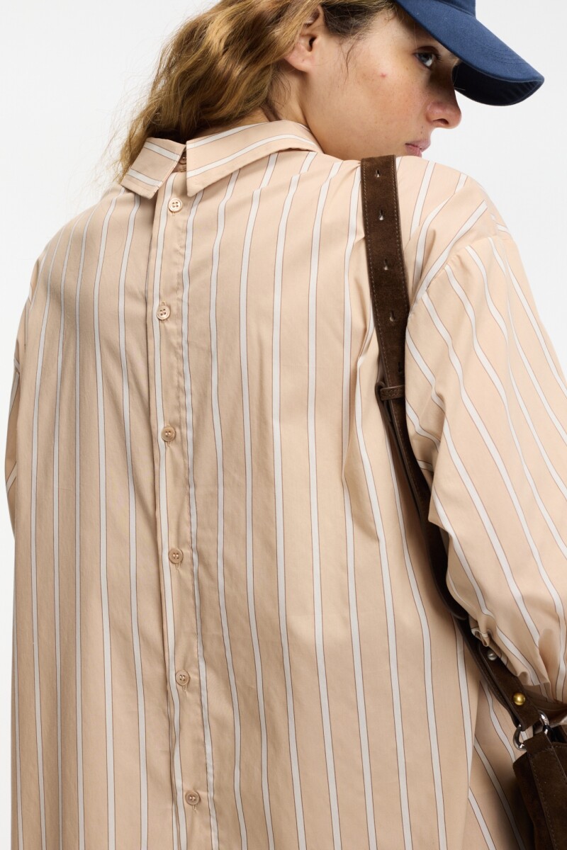 CAMISA RAYAS Beige