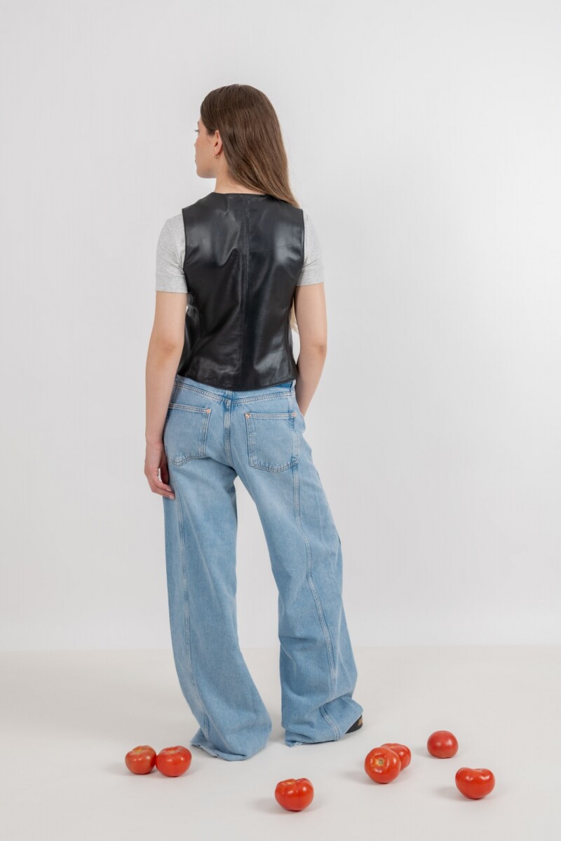 Chaleco de cuero Coral - Negro 