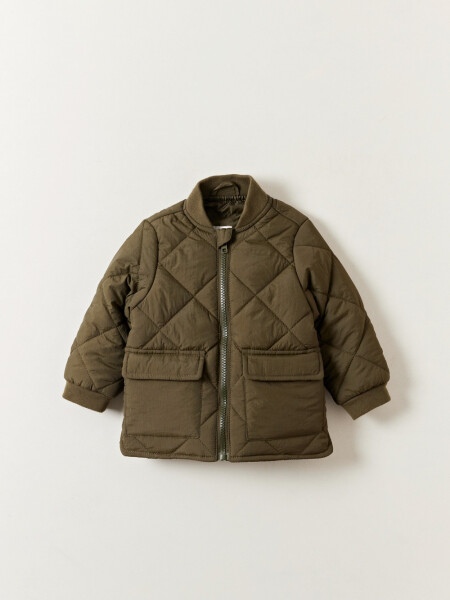 Campera abrigo capitoneada Oliva