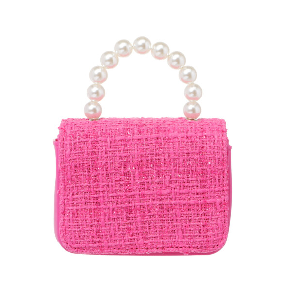 Cartera Barbie con perlas rosa