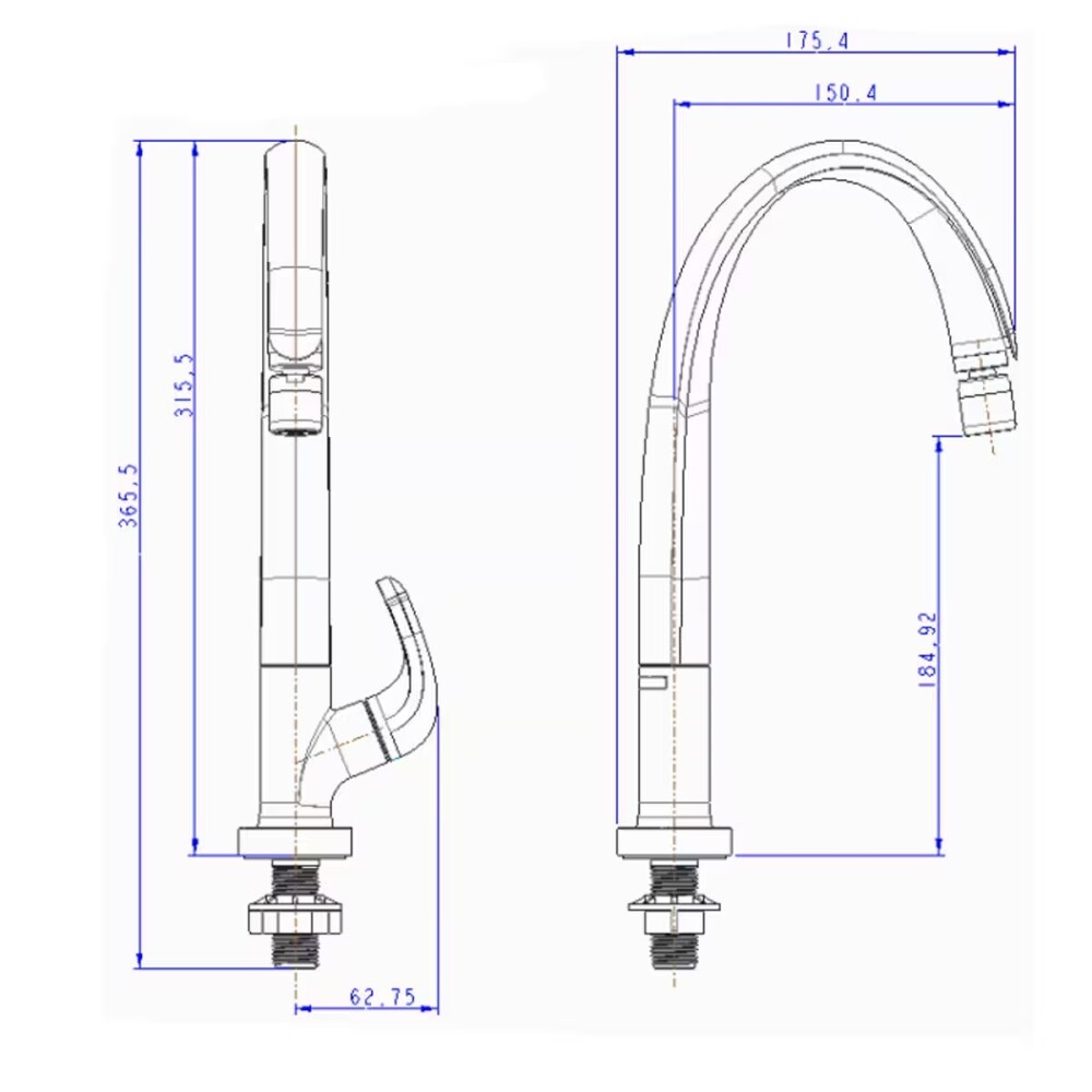 Pico unitario cocina mesada BLANC Viqua Pico Unitario Cocina Mesada Blanc Viqua
