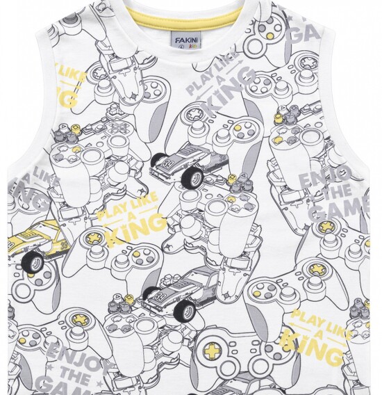 Camiseta sin mangas para niños BLANCO
