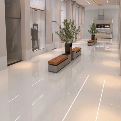 Porcelanato Beige Brillo Rectificado 62.5X62.5Cm Piso Pared GAMAS DE BLANCO