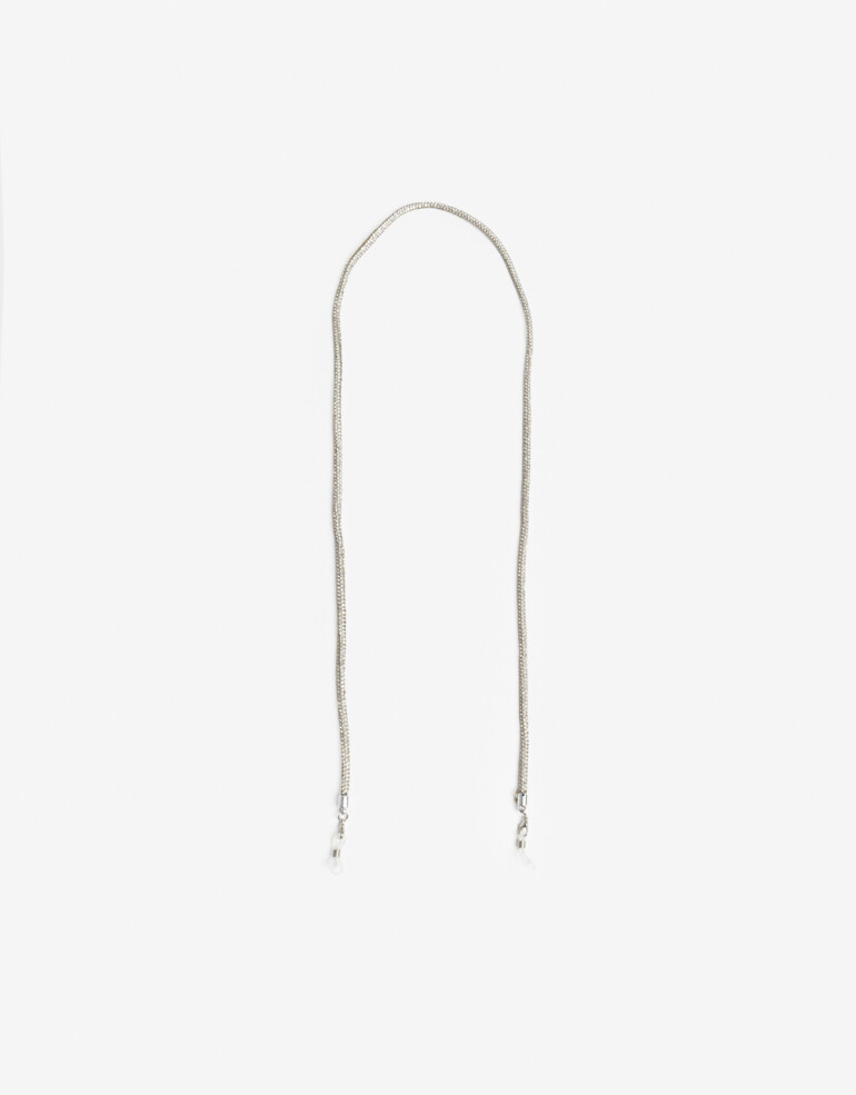 Estuches Anteojos Strass Tira De Anteojos De Strass. - Plateado