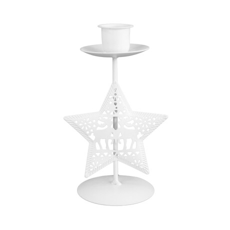 Candelabro navideño de metal Candelabro navideño de metal