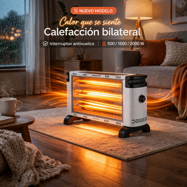 Estufa Kassel Turbo 5 Cuarzos 2000w ESTUFA KASSEL 5 CUARZOS BLANCA KS-QZT5