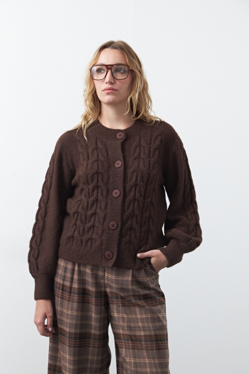 CARDIGAN BOREAL Chocolate