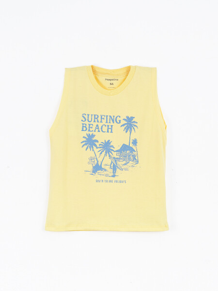 MUSCULOSA ABRAHAM PRINT AMARILLO