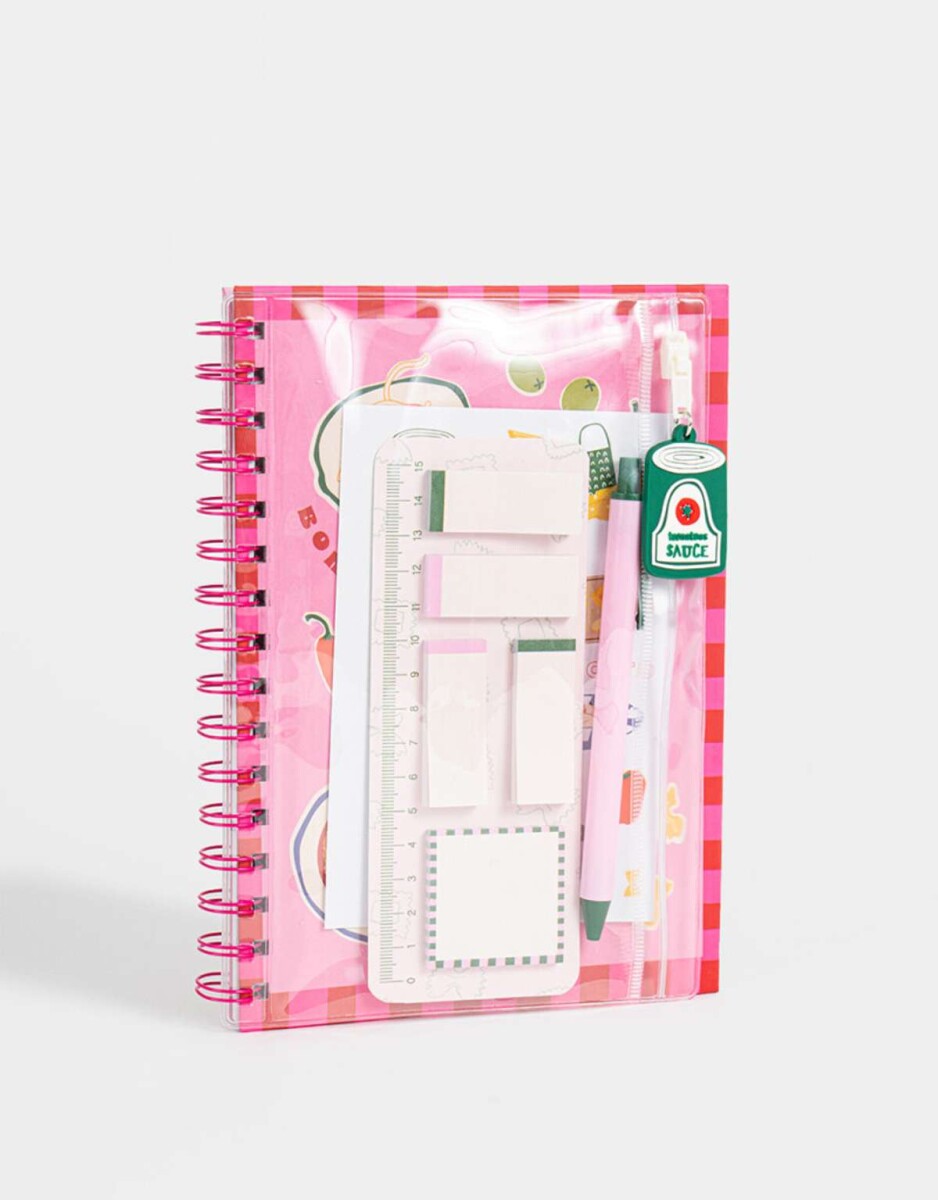 Librería Sets Con Lapicera - Rosa Claro 