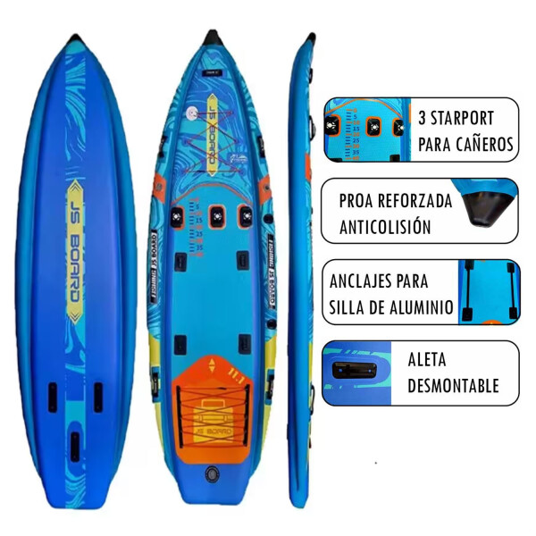 Kayak Bote Paddle Board Pescador Con Silla Y Porta Reel 3.4mts TABLA PADDLE BOARD PESCADOR 3.40MT FB340