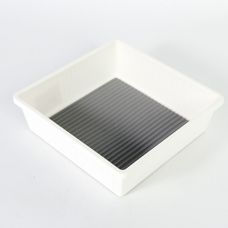 BANDEJA CUADRADA PLAST BLANCO 17X17X5CM Unica