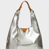 Bolso The Shopping en cuero graneado metalizado Metalizado
