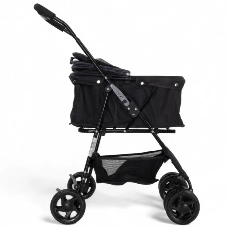 Coche transportador para mascotas BeePet BP002 hasta 15kg gris plegable y liviano con freno para paseos cómodos Gris