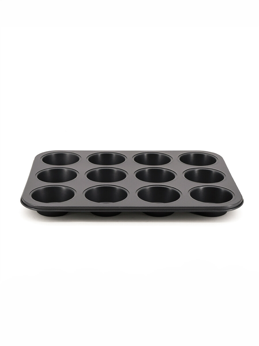 MOLDE 12 CUPCAKES LINEA SIDE - NEGRO 