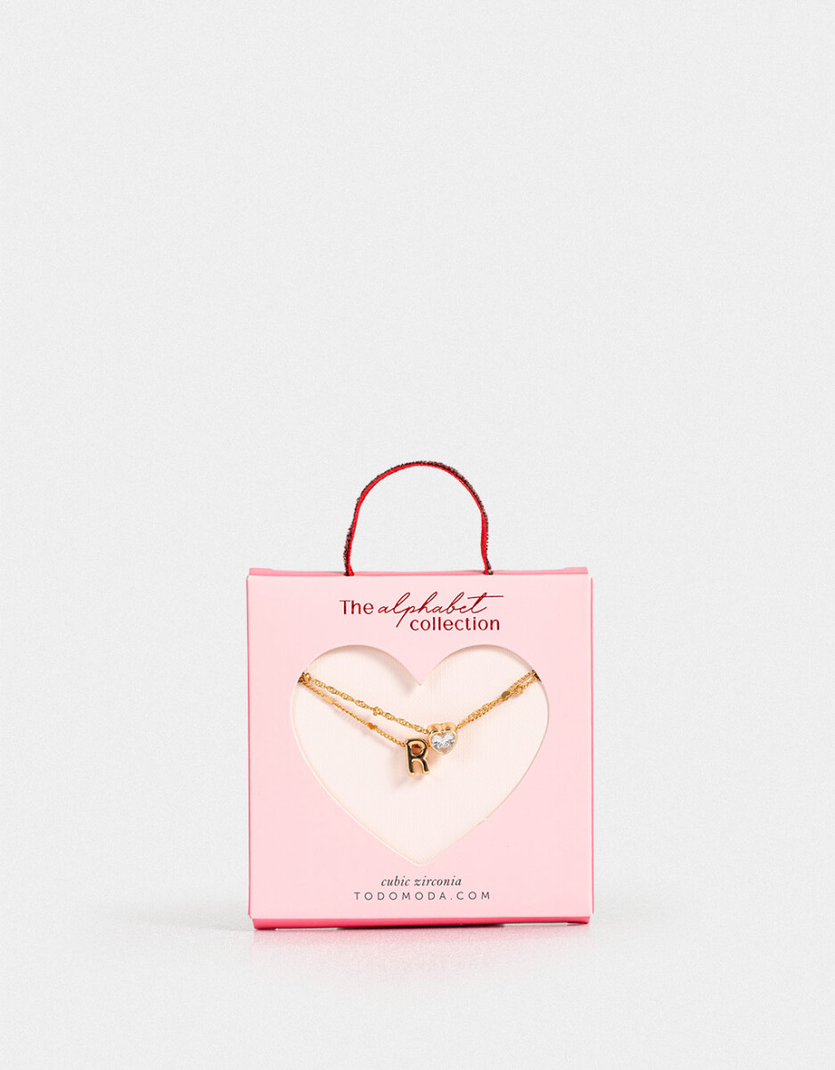 Collar Corto Cubic Inicial "r" 