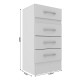 Comoda Cajonera Kenia 4 Cajones Dormitorio Blanco