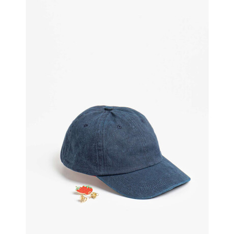 Gorra Con Pines En Caja Regalable Azul Gastado